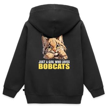 Bobcats Rotluchse Rotluchs Luchs - Kinder Premium Organic Zip Hoodie - Schwarz - Hinten - AI Model Kid Male (0cm)