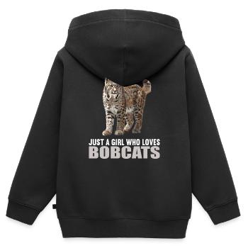 Bobcats Rotluchse Rotluchs Luchs - Kinder Premium Organic Zip Hoodie - Schwarz - Hinten - AI Model Kid Male (0cm)