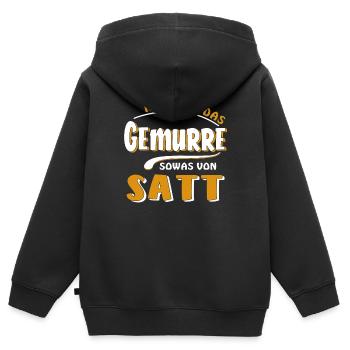 J’EN AI MARRE DE LA GROGNE - Sweat Premium à capuche zippé enfant bio - noir - Dos - AI Model Kid Male (0cm)