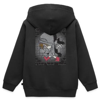 dark boy - Kinder Premium Organic Zip Hoodie - Schwarz - Hinten - AI Model Kid Male (0cm)