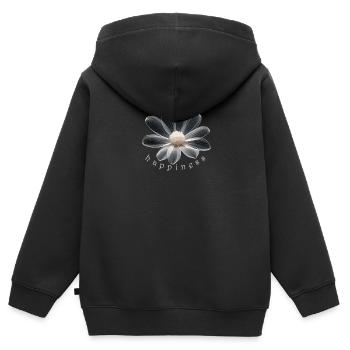Glücksblume Happiness Flower - Kinder Premium Organic Zip Hoodie - Schwarz - Hinten - AI Model Kid Male (0cm)