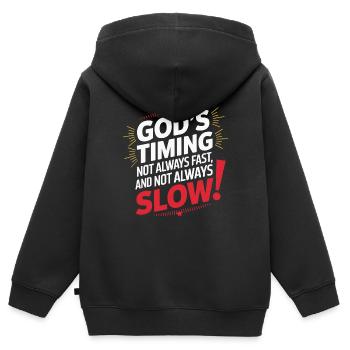 BONNE CHANCE - Sweat Premium à capuche zippé enfant bio - noir - Dos - AI Model Kid Male (0cm)