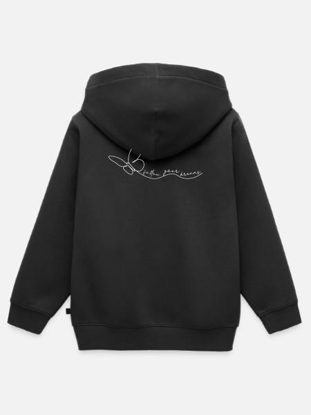 Schmetterling Line Art Butterfly Line Art - Kids Premium Organic Zip-up Hoodie - black