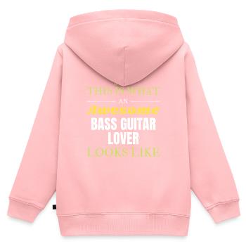 Voici à quoi ressemble un amateur de guitare basse génial li - Sweat Premium à capuche zippé enfant bio - rose - Dos - AI Model Kid Female (0cm)
