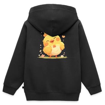 Rooster Roosters Rooster - Kids Premium Organic Zip-up Hoodie - black - Back - AI Model Kid Male (0cm)