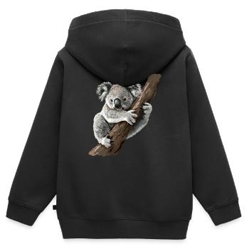 Koalabär, Koala in Australien - Kinder Premium Organic Zip Hoodie - Schwarz - Hinten - AI Model Kid Male (0cm)