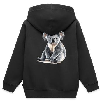 Koalabär, Koala in Australien - Kinder Premium Organic Zip Hoodie - Schwarz - Hinten - AI Model Kid Male (0cm)