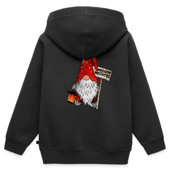 Medizin Wichtel - Kinder Premium Organic Zip Hoodie - Schwarz - Hinten - AI Model Kid Male (0cm)