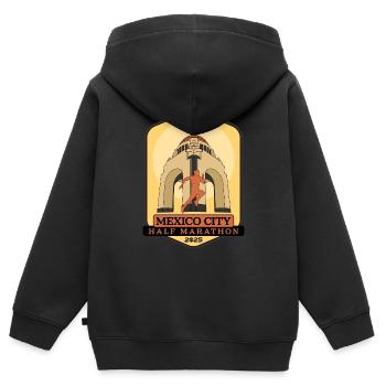Mexico City - Halbmarathon – 2025 - Kinder Premium Organic Zip Hoodie - Schwarz - Hinten - AI Model Kid Male (0cm)