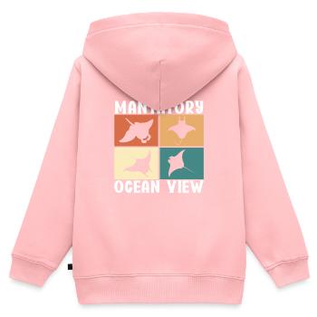 Mantarochen Großer Manta Meeresbewohner - Kinder Premium Organic Zip Hoodie - Rosa - Hinten - AI Model Kid Female (0cm)