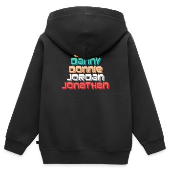 Joey Danny Donnie Jordan Jonathan - Retro Namen - Kinder Premium Organic Zip Hoodie - Schwarz - Hinten - AI Model Kid Male (0cm)