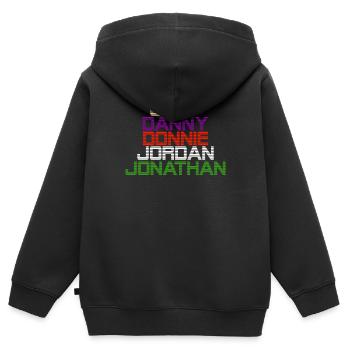 Joey Danny Donnie Jordan Jonathan - Retro Namen - Kinder Premium Organic Zip Hoodie - Schwarz - Hinten - AI Model Kid Male (0cm)