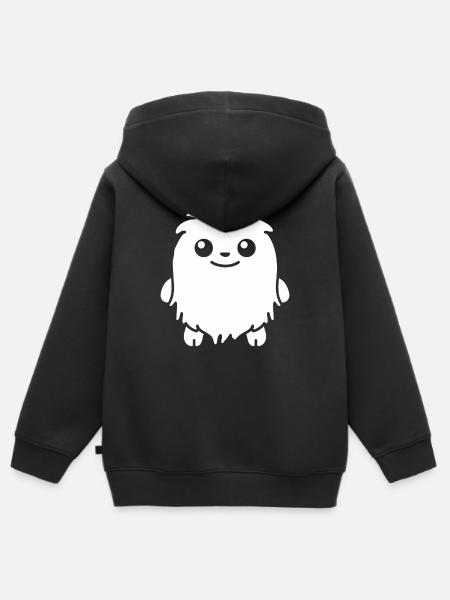 Yeti - Kids Premium Organic Zip-up Hoodie - black