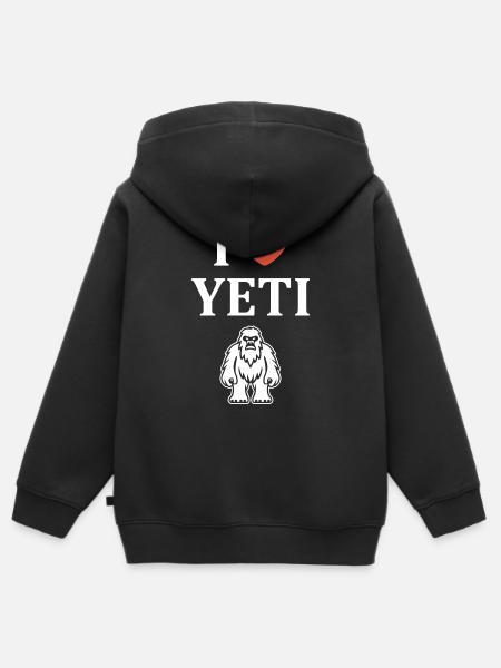 Yeti - Kids Premium Organic Zip-up Hoodie - black