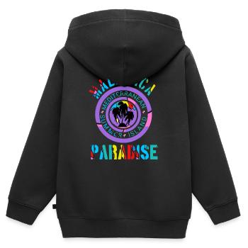 siebzehntes Bundesland Mallorca Palma - Kinder Premium Organic Zip Hoodie - Schwarz - Hinten - AI Model Kid Male (0cm)