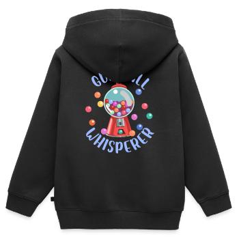 Gumball Whisperer Chewing Gum Retro Bubblegum - Kinder Premium Organic Zip Hoodie - Schwarz - Hinten - AI Model Kid Male (0cm)