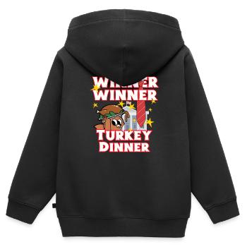 Frohes Trumpsgiving dinner - Kinder Premium Organic Zip Hoodie - Schwarz - Hinten - AI Model Kid Male (0cm)