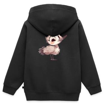 Cranes Crane - Kids Premium Organic Zip-up Hoodie - black - Back - AI Model Kid Male (0cm)