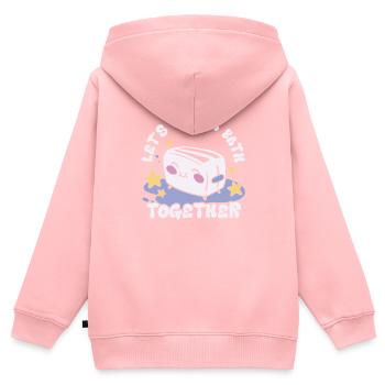 Prenons un bain ensemble Grille-pain sucré avec - Sweat Premium à capuche zippé enfant bio - rose - Dos - AI Model Kid Female (0cm)