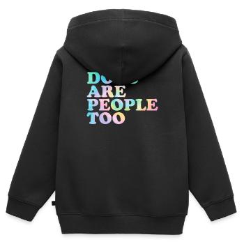 Hunde sind Menschen zu lustig Rettungshund Batikfarbe - Kinder Premium Organic Zip Hoodie - Schwarz - Hinten - AI Model Kid Male (0cm)