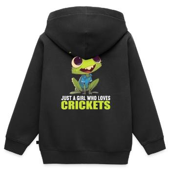 Grillen Grille - Kinder Premium Organic Zip Hoodie - Schwarz - Hinten - AI Model Kid Male (0cm)