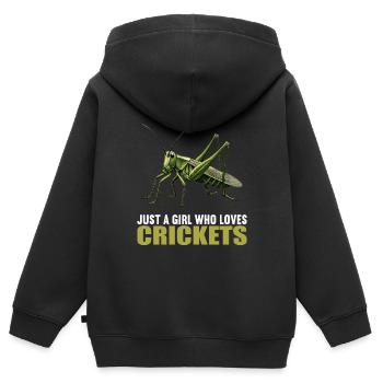 Grillen Grille - Kinder Premium Organic Zip Hoodie - Schwarz - Hinten - AI Model Kid Male (0cm)
