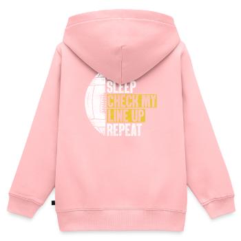 Manger Dormir Vérifier ma programmation Répéter Funny Football - Sweat Premium à capuche zippé enfant bio - rose - Dos - AI Model Kid Female (0cm)