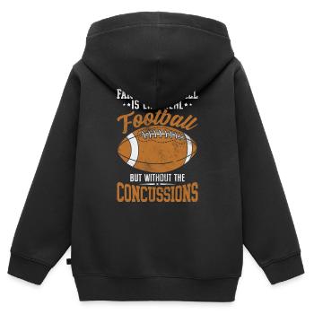Fantasy Football ist wie echter Football Commish - Kinder Premium Organic Zip Hoodie - Schwarz - Hinten - AI Model Kid Male (0cm)