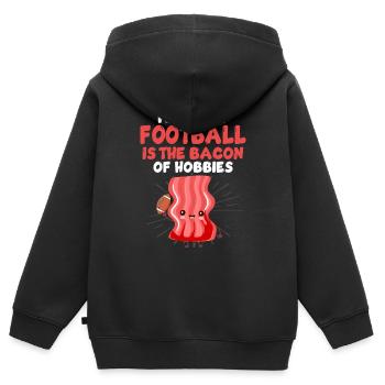 Lustiger Fantasy Football Draft Kickers Kommissar - Kinder Premium Organic Zip Hoodie - Schwarz - Hinten - AI Model Kid Male (0cm)