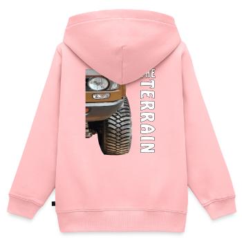 HORS TERRAIN AUTOMATIQUE - Sweat Premium à capuche zippé enfant bio - rose - Dos - AI Model Kid Female (0cm)