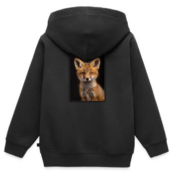 Renards Renard - Sweat Premium à capuche zippé enfant bio - noir - Dos - AI Model Kid Male (0cm)