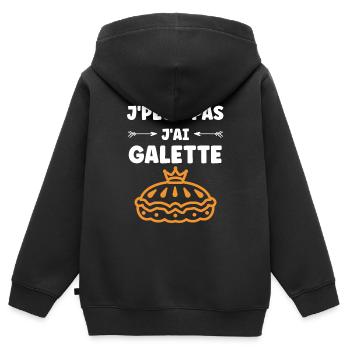 Pfannkuchen - Kinder Premium Organic Zip Hoodie - Schwarz - Hinten - AI Model Kid Male (0cm)