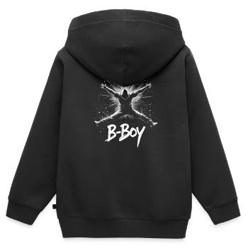 B-Boy Breakdance Hip Hop Tanz Tänzer Breakdance - Kinder Premium Organic Zip Hoodie - Schwarz - Hinten - AI Model Kid Male (0cm)