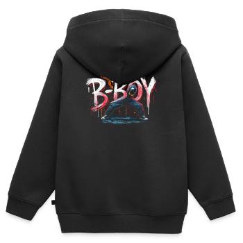 B-Boy Breakdance Hip Hop Tanz Tänzer Breakdance - Kinder Premium Organic Zip Hoodie - Schwarz - Hinten - AI Model Kid Male (0cm)