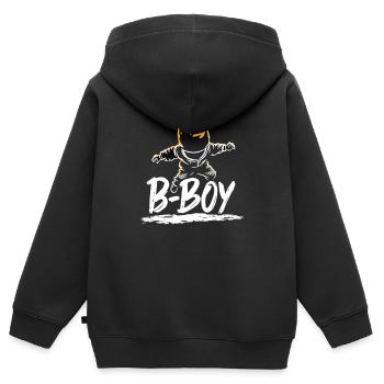 B-Boy Breakdance Hip Hop Tanz Tänzer Breakdance - Kinder Premium Organic Zip Hoodie - Schwarz - Hinten - AI Model Kid Male (0cm)