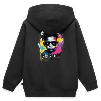 B-Boy Breakdance Hip Hop Tanz Tänzer Breakdance - Kinder Premium Organic Zip Hoodie - Schwarz - Hinten - AI Model Kid Male (0cm)
