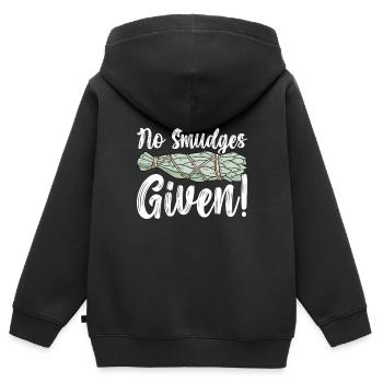 Kräuter Räuchern Smudging Spirituell - Kinder Premium Organic Zip Hoodie - Schwarz - Hinten - AI Model Kid Male (0cm)