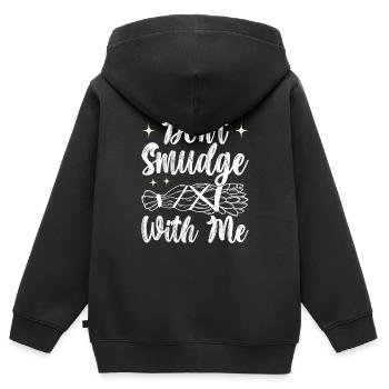 Kräuter Räuchern Smudging Spirituell - Kinder Premium Organic Zip Hoodie - Schwarz - Hinten - AI Model Kid Male (0cm)