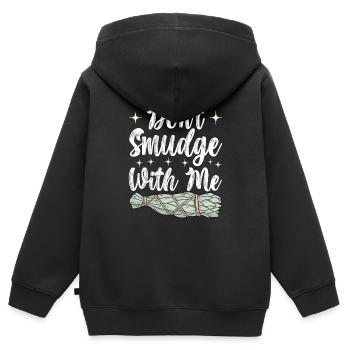 Kräuter Räuchern Smudging Spirituell - Kinder Premium Organic Zip Hoodie - Schwarz - Hinten - AI Model Kid Male (0cm)