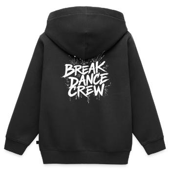 Breakdance Crew Breakdance Breakdancing Breakdance - Sweat Premium à capuche zippé enfant bio - noir - Dos - AI Model Kid Male (0cm)