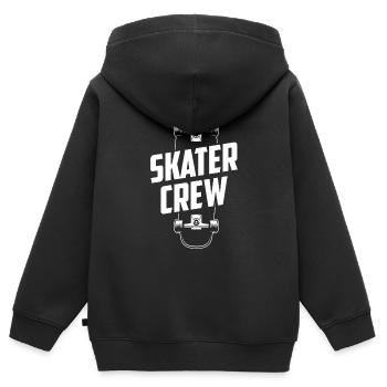 Skater Crew Lustiges Skaten Longboarding Skate - Kinder Premium Organic Zip Hoodie - Schwarz - Hinten - AI Model Kid Male (0cm)