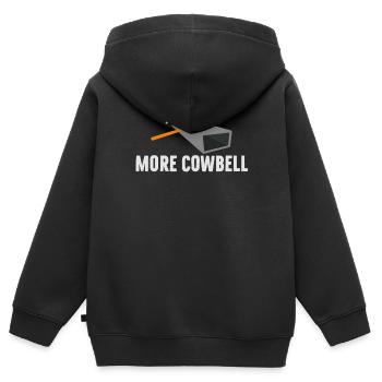 Mehr Kuhglocke Musikliebhaber Humor Lustig - Kinder Premium Organic Zip Hoodie - Schwarz - Hinten - AI Model Kid Male (0cm)