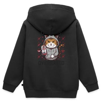 Single Valentine's Day Love Cupid Funny Saying - Kids Premium Organic Zip-up Hoodie - black - Back - AI Model Kid Male (0cm)