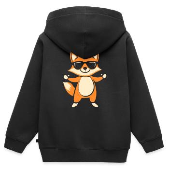 Bezirk 5 - Kinder Premium Organic Zip Hoodie - Schwarz - Hinten - AI Model Kid Male (0cm)