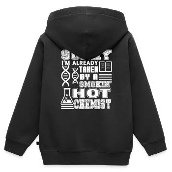 Chemist Taken By A Smokin Hot Chemist - Kids Premium Organic Zip-up Hoodie - black - Back - AI Model Kid Male (0cm)