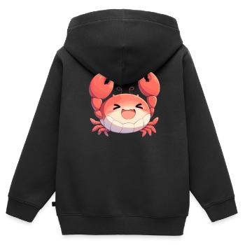 Crabe Crabe - Sweat Premium à capuche zippé enfant bio - noir - Dos - AI Model Kid Male (0cm)