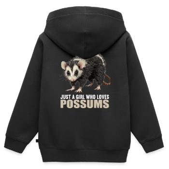 Opossum Opossums - Kinder Premium Organic Zip Hoodie - Schwarz - Hinten - AI Model Kid Male (0cm)