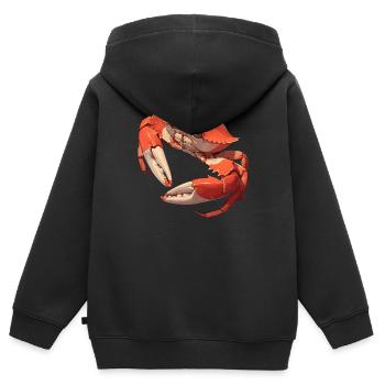 Crabe Crabe - Sweat Premium à capuche zippé enfant bio - noir - Dos - AI Model Kid Male (0cm)