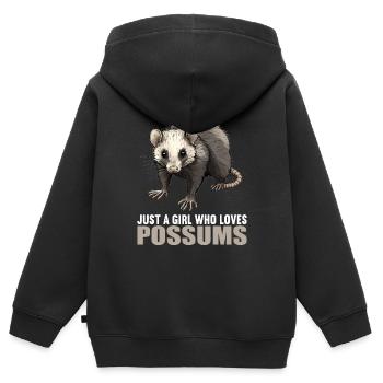 Opossum Opossums - Kinder Premium Organic Zip Hoodie - Schwarz - Hinten - AI Model Kid Male (0cm)