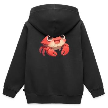 Crabe Crabe - Sweat Premium à capuche zippé enfant bio - noir - Dos - AI Model Kid Male (0cm)